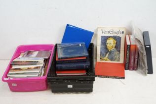 A large group of mixed collectables contained within two boxes to include auction catalogues,
