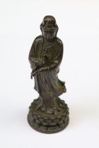 A Chinese bronze Guan Yin ornamental Buddha statue, stands approx 11cm in height