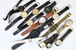 A small collection of wristwatches to include Lorus, Tag, Accurist and Sekonda examples.