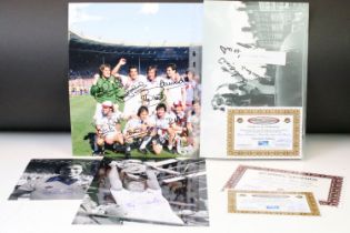 Football Autographs - West Ham United - Five FA Cup winning photos to include 1964 signed by