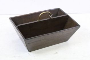 19th Century mahogany cutlery box, 43cm wide