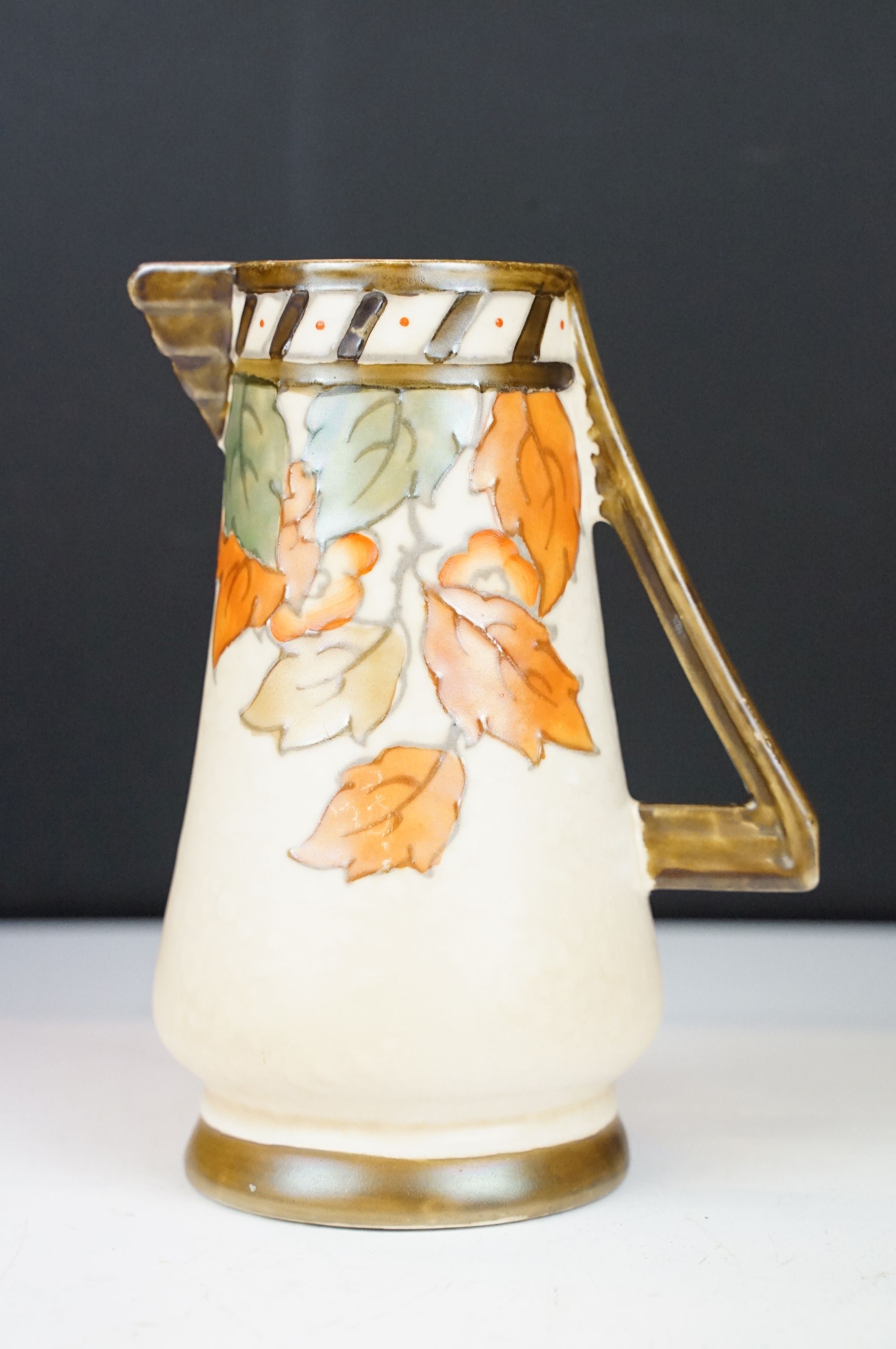Charlotte Rhead for Crown Ducal - A 'Fruit Border' baluster form vase on ribbed ground, circa 1930's - Image 7 of 13