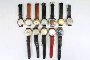 A collection of twelve mechanical wristwatches to include Accurist, Hanowa, Astral, Citizen,