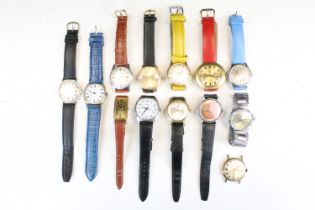 A collection of thirteen mechanical wristwatches to include Esprit, Accurist, Buler, Cyma, Majek,