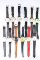 A collection of twelve mainly mechanical wristwatches to include Timex, Verity, Q&Q, Erntine, Fleet,