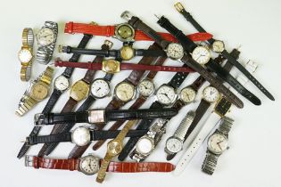 A collection of over twenty ladies mechanical and quartz wristwatches to include Liga, Seiko,