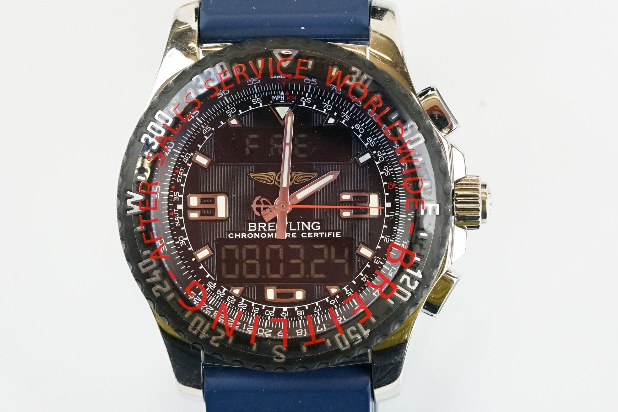 A Breitling Airwolf Raven gentleman's wrist watch, 43.5mm steel case, black rubber bezel to black - Image 2 of 25