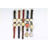 A collection of twelve mechanical wristwatches to include Ingersoll, Bakobe, Winegartons, Verity, Le