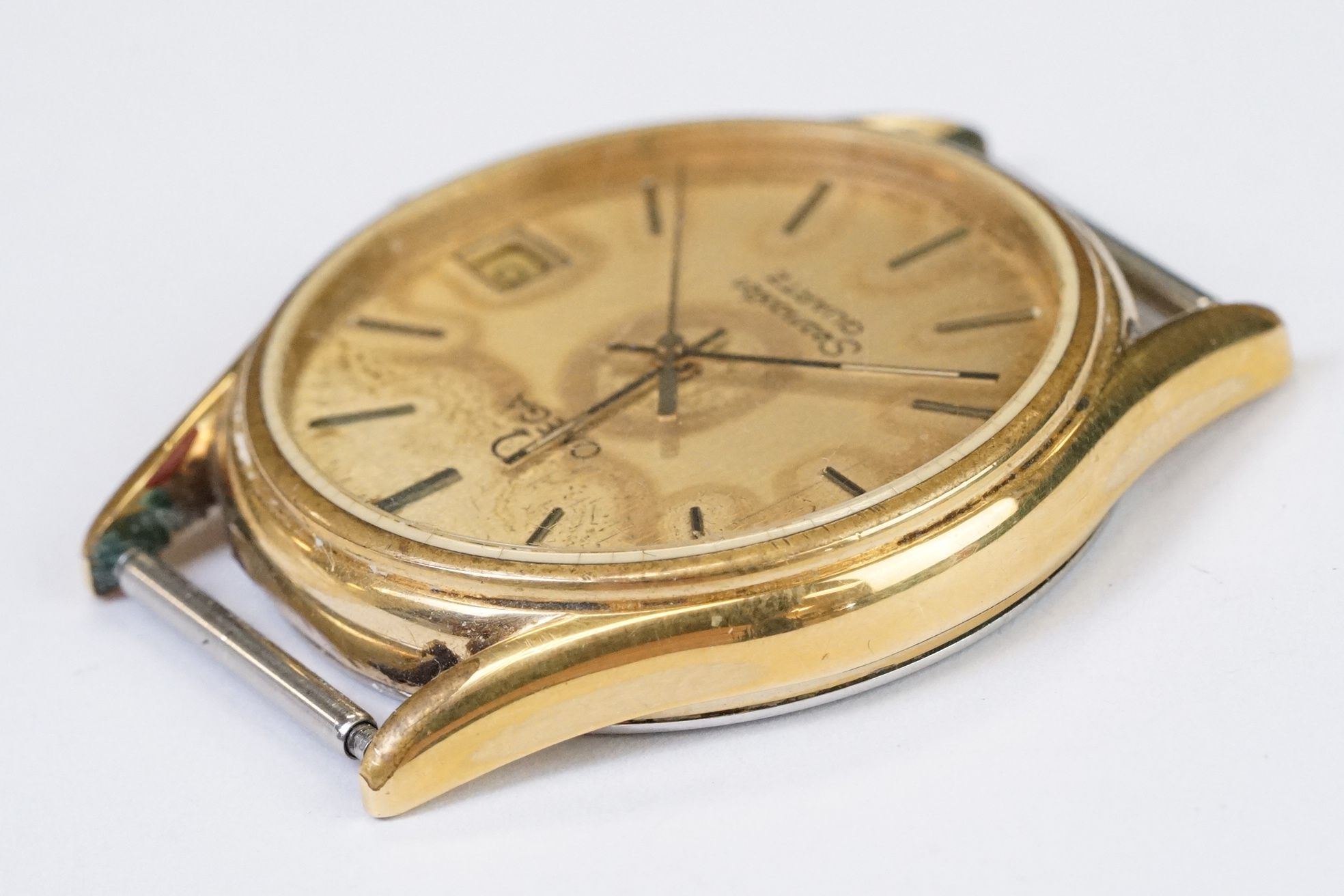 A 1980's Omega Seamaster quartz wristwatch, center second hand and date function to 3 o'clock, Omega - Image 9 of 10