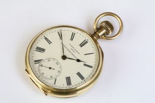 Ulysse Nardin Locle Grand Prix Paris 1889 18ct gold open face pocket watch having a moulded back