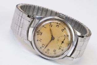 A British Military issued Army Trade Pattern wristwatch, marked A.T.P. 126666 to the verso, sub