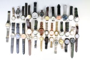 A collection of thirty five mainly contemporary gents quartz watches to include Timex, Accurist,