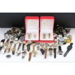 A large collection of vintage and contemporary mechanical and quartz wristwatches to include