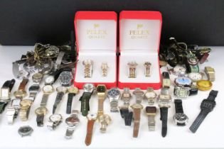 A large collection of vintage and contemporary mechanical and quartz wristwatches to include