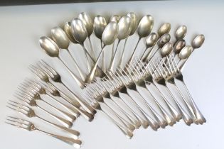 Early 20th Century silver hallmarked Harrison Brothers and Howson silver hallmarked cutlery