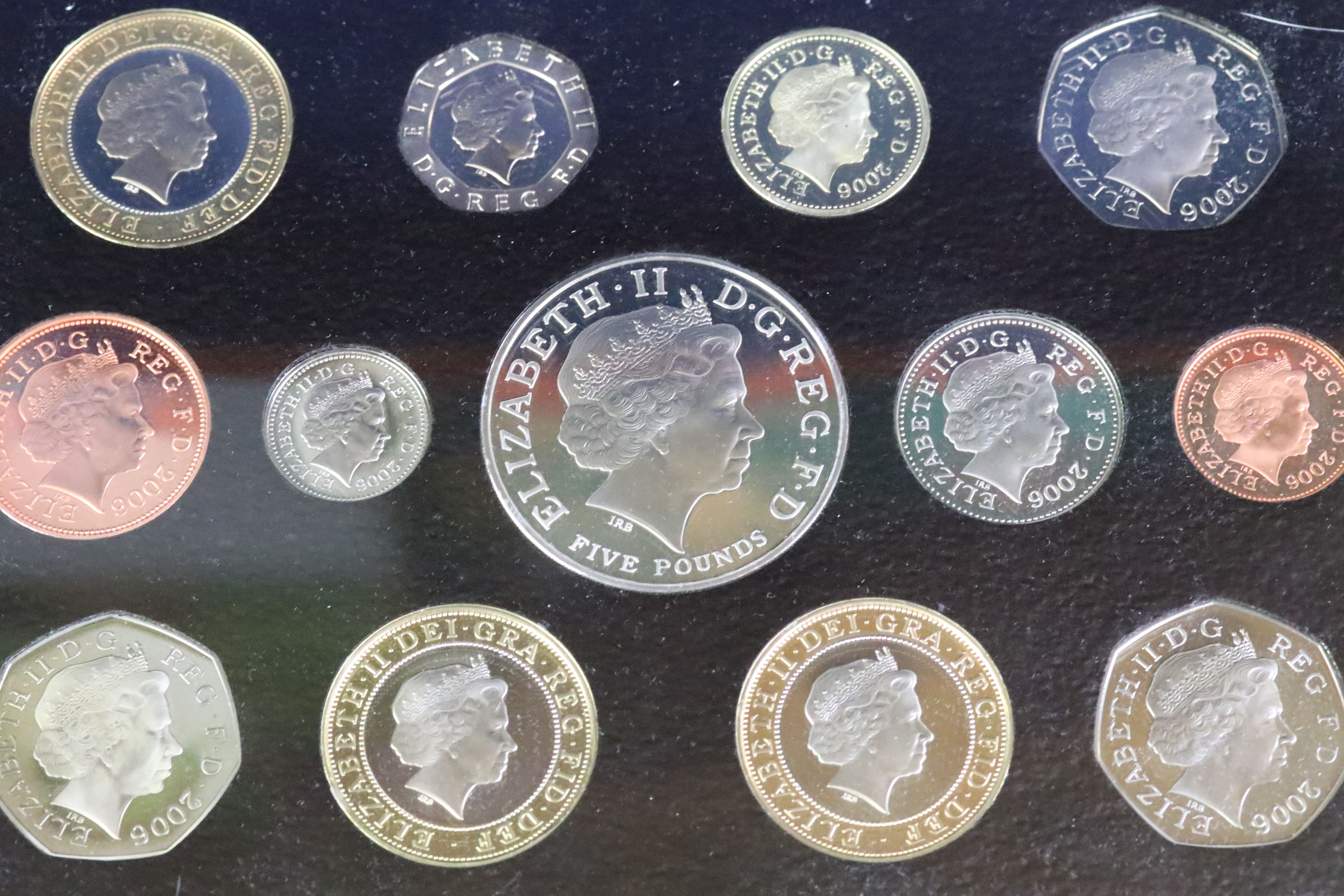 A Royal Mint United Kingdom 2006 Executive twelve coin proof set, set within wooden presentation - Image 3 of 5