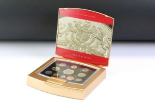 A Royal Mint 2003 brilliant uncirculated 2003 eleven coin Golden Jubilee year set, in fitted