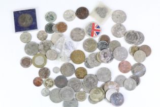 A small collection of mixed coins to include King George III and Queen Victoria examples together