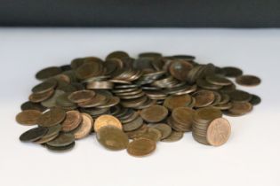 A collection of British pre decimal farthing coins to include Queen Victoria examples.