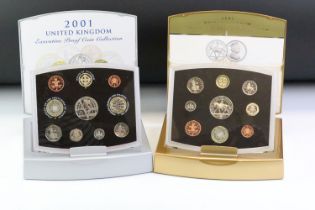 A Royal Mint 2002 brilliant uncirculated nine coin Golden Jubilee year set, in fitted