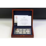 A Royal Mint United Kingdom 2005 Executive twelve coin proof set, set within wooden presentation