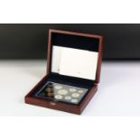 A Royal Mint United Kingdom 2007 Executive twelve coin proof set, set within wooden presentation