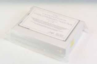 A Royal Mint 1996 United Kingdom silver anniversary proof coin set, sealed within original box and