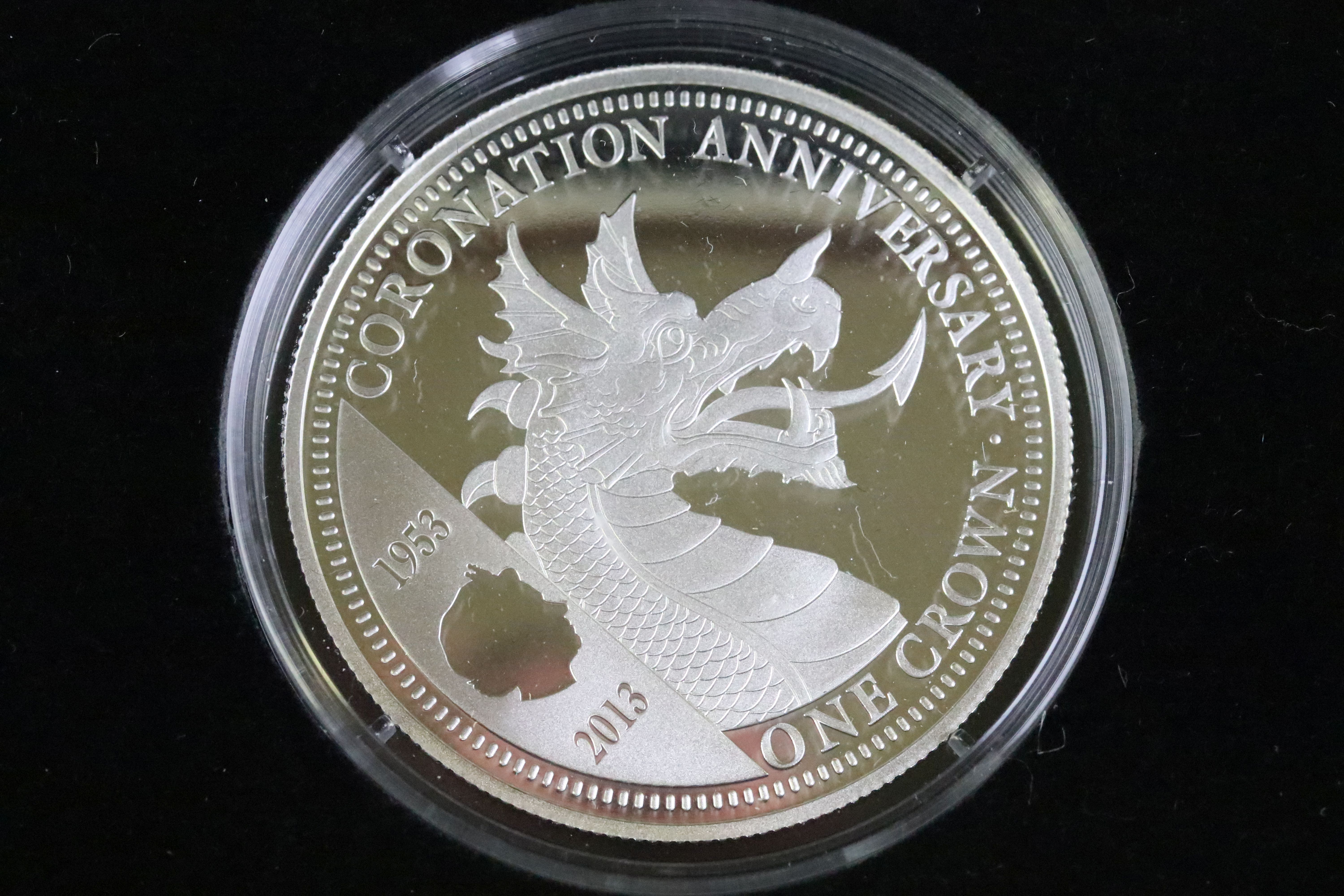 The London Mint The Heraldic Beasts 2013 pure silver crown four coin set, in fitted box and complete - Image 5 of 6