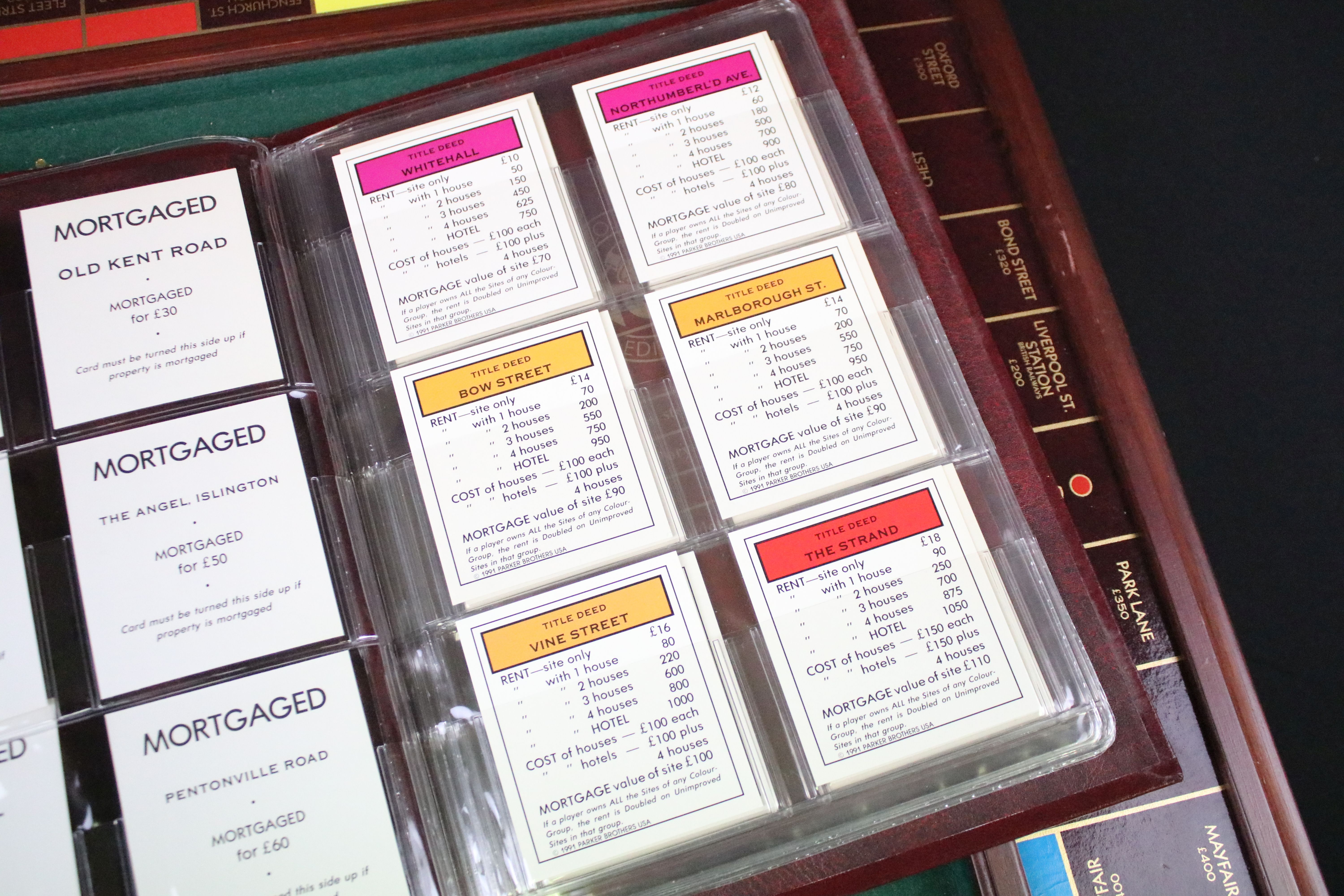 Franklin Mint Collectors Edition Monopoly Board Game with original 22ct gold plated game tokens, - Image 4 of 18