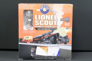 Boxed Lionel O gauge 6-30183 Lionel Scout train set, complete and ex