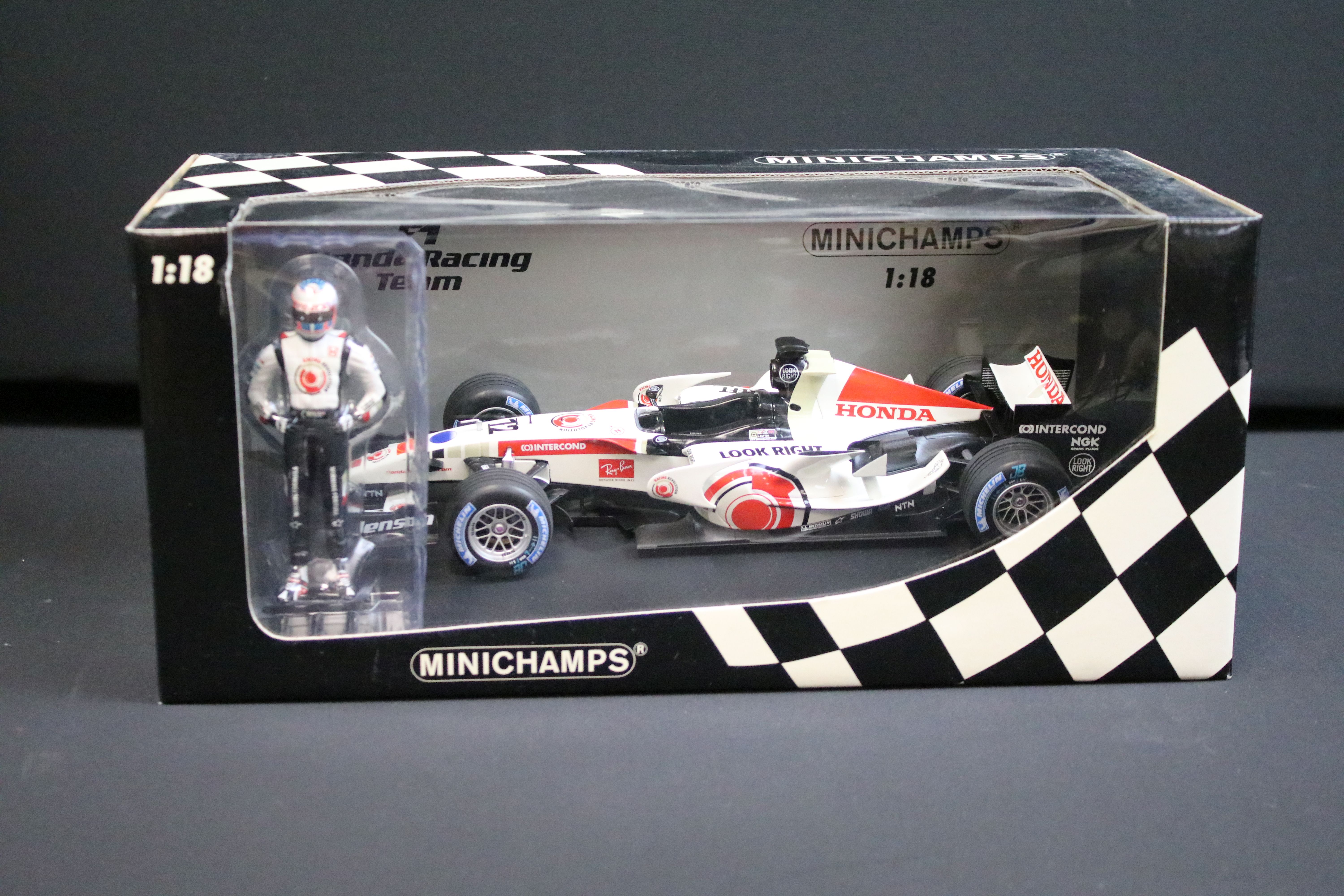 Four boxed 1/18 scale racing car diecast models to include 2 x Paul's Model Art Minichamps models - Image 3 of 5