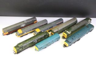 Eight OO gauge Diesel locomotives to include Lima The Black Watch, Mainline The Manchester Regiment,