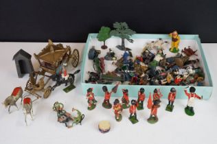 Collection of various metal figures to include Britains and Johillco / John Hill & Co examples