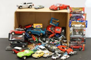 Large collection of boxed and unboxed diecast to include Matchbox Car Transporter, Oxford Diecast,