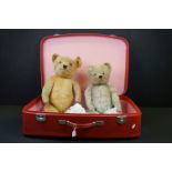 Two mid 20th C teddy bears to include a musical bear (21" in height) and another with growler (25"
