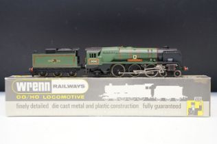 Boxed Wrenn OO gauge W2236 4-6-2 West Country BR Dorchester locomotive, with interior paper