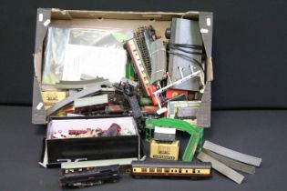 Quantity of OO gauge model railway to include rolling stock, locomotive, sprardeds, footbridge,