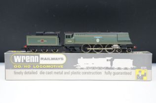 Boxed Wrenn OO gauge W2277 Bullied BR green Spitfire locomotive, complete with interior paper and
