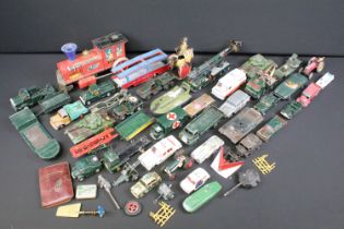 Collection of around 30 playworn diecast models to include various Dinky and Corgi models