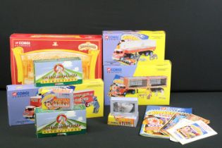 Collection of eight Corgi ltd edn Fairground Attractions, The Showmans Range and Chipperfield Circus