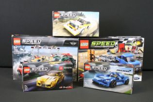 Lego - Five boxed Lego Speed Champions sets to include 75875 Ford F-150 Raptor & Ford Model A Hot