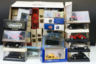 Collection of 60 boxed / cased diecast models to include Paul's Model Art Minichamps, Lledo Days