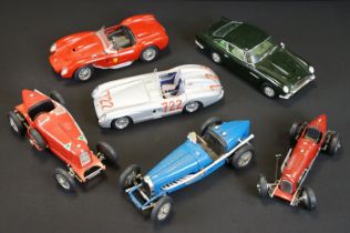 Collection of six large scale diecast models to include 5 x 1/18 scale models featuring Burago