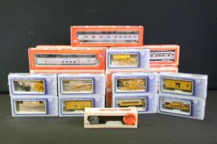 22 Boxed IHC HO gauge items of rolling stock to include 8 x Old Time Freights, Crane Car w/boom