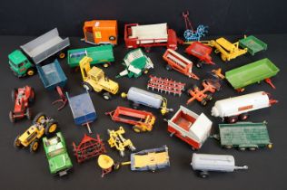 Collection of around 26 Britains farming related diecast models to include Hay Baler, Volvo BM in