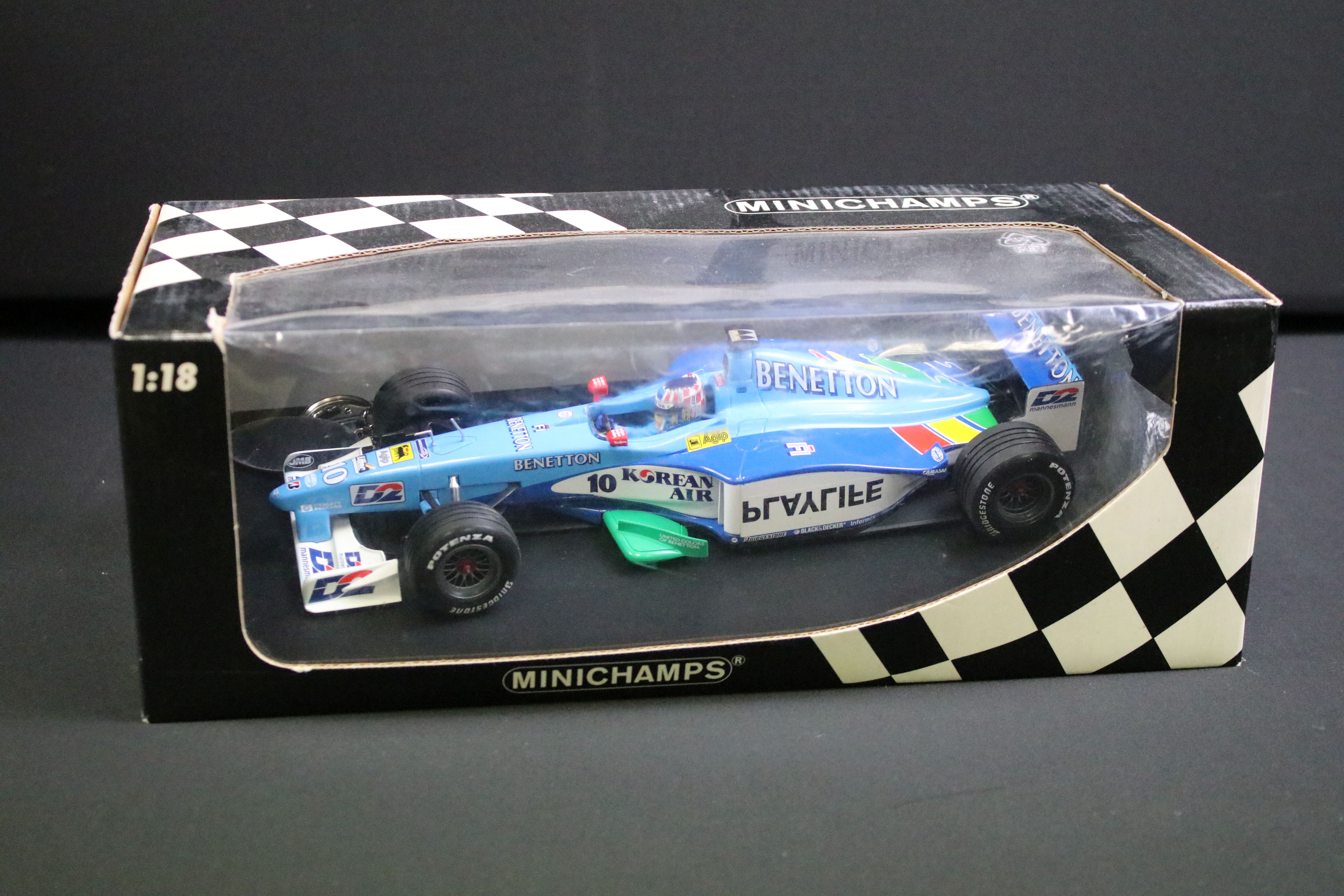 Four boxed 1/18 scale racing car diecast models to include 2 x Paul's Model Art Minichamps models - Image 2 of 5