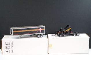 Boxed Franklin Mint 1/32 Kenworth T600 Aerocab with boxed Trailer in KW Livery complete with COA, vg