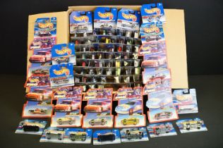 Around 84 carded Mattel Hot Wheels diecast models featuring Pro Racing 1997 Editions, appearing vg