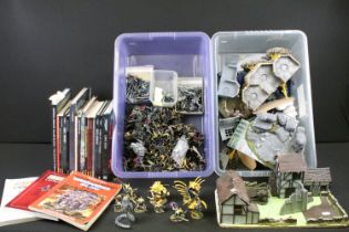 Fantasy Gaming - Collection Of Games Workshop Warhammer painted figures and buildings to include