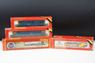 Three boxed Hornby OO gauge locomotives / engines to include R084 BR Class 29 Diesel Blue, R075 BR